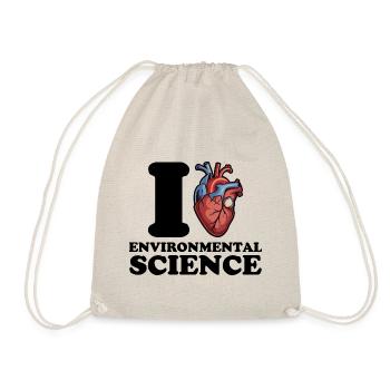 I love environmental science - Drawstring Bag - nature - Front