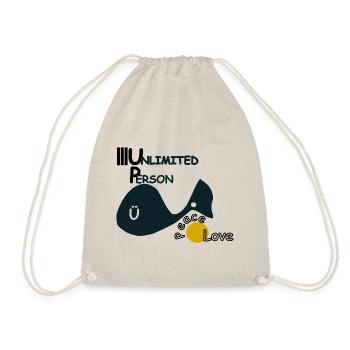 Peace and Love - Drawstring Bag - nature - Front