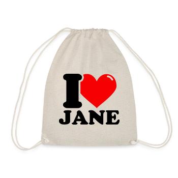J’aime jane Prénom - Sac de sport léger - nature - Devant