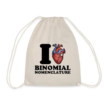 I love binomial nomenclature - Drawstring Bag - nature - Front