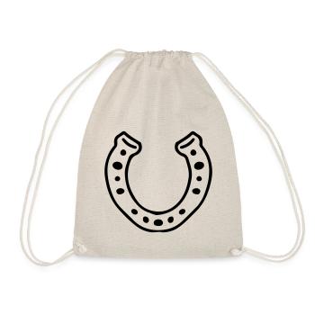 Horseshoe Lucky Charm Lucky Mushroom - Drawstring Bag - nature - Front