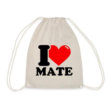 J’aime le maté Prénom - Sac de sport léger - nature - Devant