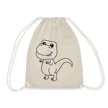 Dinosaur T-Rex Comic - Drawstring Bag - nature - Front
