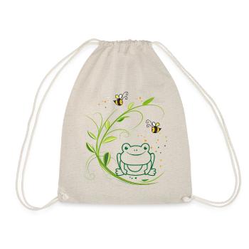 Frog, bees, nature - Drawstring Bag - nature - Front