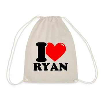 I love ryan Vorname - Turnbeutel - Natur - Vorne