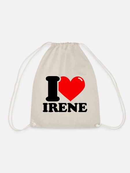I love irene Vorname - Turnbeutel - Natur
