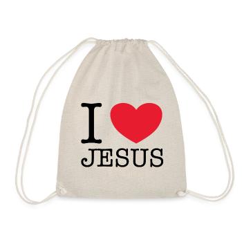 Jésus-Christ de Nazareth Foi J’aime Jésus - Sac de sport léger - nature - Devant