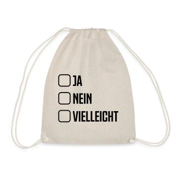 ja nein vielleicht - Turnbeutel - Natur - Vorne