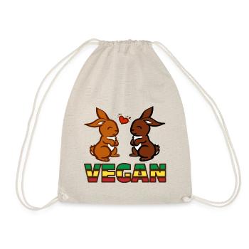 Lapins Vegan / Vegan / Lapin / Vegan - Sac de sport léger - nature - Devant