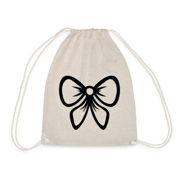 Geschenkschleife / gift bow / arc cadeau - Turnbeutel - Natur - Vorne