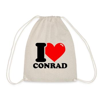 I love conrad Vorname - Turnbeutel - Natur - Vorne