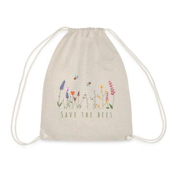 Save the Bees | Biene Wildblumen Bienen Tiere - Turnbeutel - Natur - Vorne