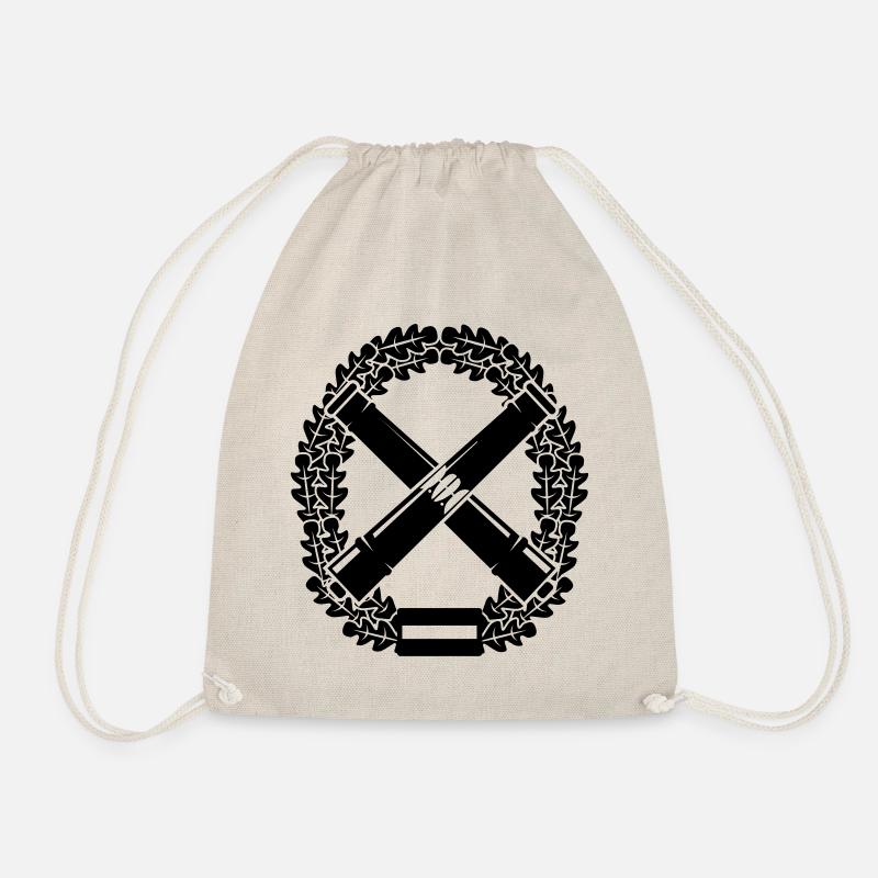 Beret badge artillery small chest - Drawstring Bag - nature