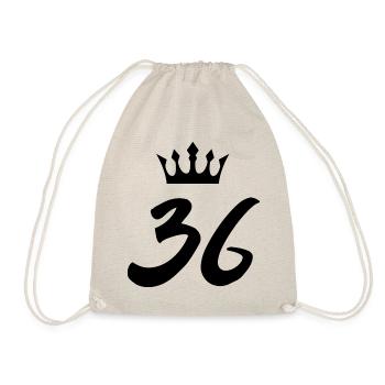 36 Number crown - Drawstring Bag - nature - Front