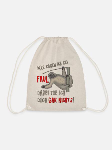 Alle sagen ich sei faul - Faultier - fun4m3 - Turnbeutel - Natur