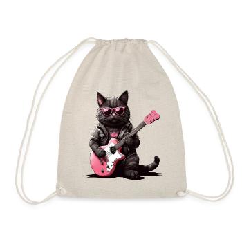 Cool Cat Serenade: Thick, Pink and Epic - Drawstring Bag - nature - Front