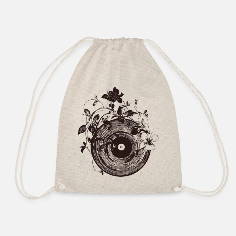 Disque vinyle vintage Plantes de vinyle - Sac de sport léger - nature