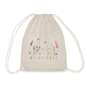 Wildblumen | Blumenwiese Blumen Bienen Imker Tiere - Turnbeutel - Natur - Vorne