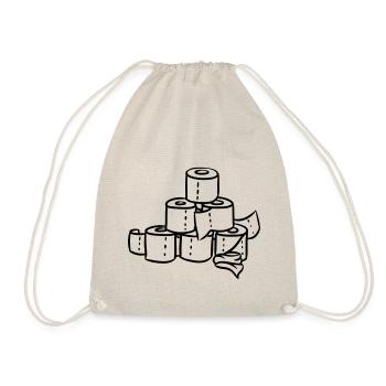 Toilet toilet paper tower WC - Drawstring Bag - nature - Front