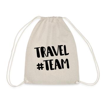 Travel travel team heart - Drawstring Bag - nature - Front