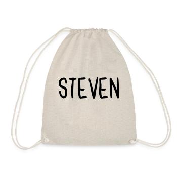 Steven Nom personnalisé Police Texte Anniversaire - Sac de sport léger - nature - Devant