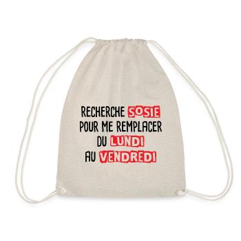 Recherche sosie du lundi au vendredi - Sac de sport léger - nature - Devant