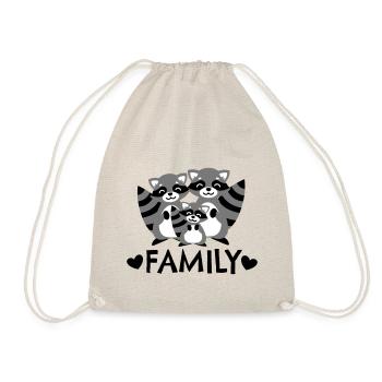 Famille raton laveur Famille raton laveur Nous sommes une famille - Sac de sport léger - nature - Devant