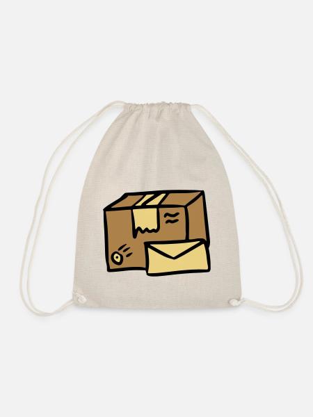 Post mail Paket Brief Zustellung package letter - Turnbeutel - Natur