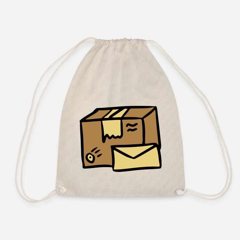 Post mail Paket Brief Zustellung package letter - Turnbeutel - Natur