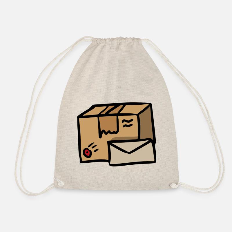 Versand Post Lieferung Symbol Paket Bote - Turnbeutel - Natur