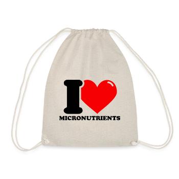 I Love Micronutrients – Fitness Weightlifting l - Drawstring Bag - nature - Front