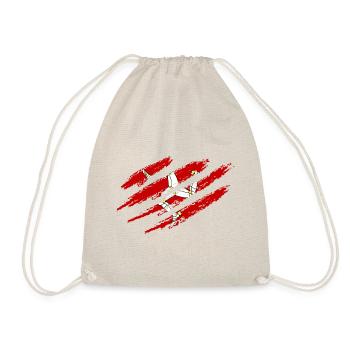 Isle of Man Flagge Triskele Flag of Isle of Man - Drawstring Bag - nature - Front