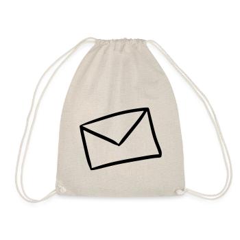 Brief Symbol Nachricht letter message Sendung - Turnbeutel - Natur - Vorne