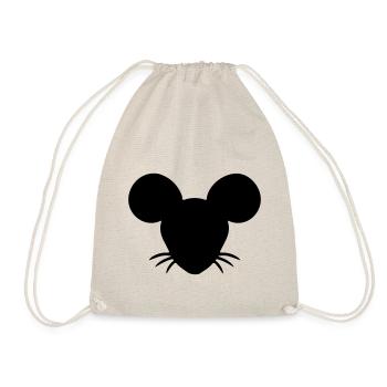 Mouse Mouse Head - Drawstring Bag - nature - Front