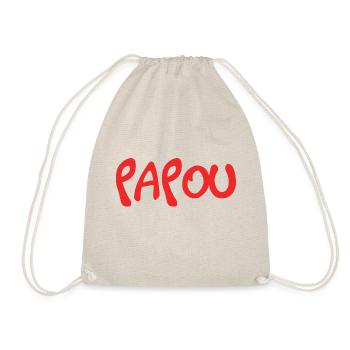 PAPOU. PAPA. FÊTE DES PÈRES. BONNE FÊTE PAPA - Sac de sport léger - nature - Devant