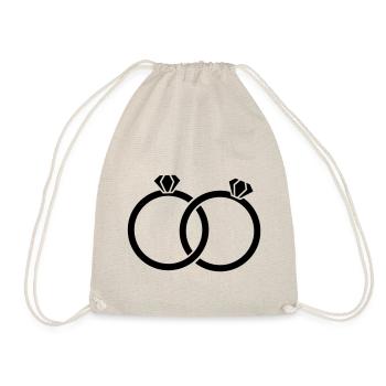 Wedding rings - Alliance - wedding rings - Drawstring Bag - nature - Front