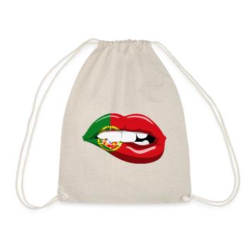 Portugal drapeau lèvres bouche Lisbonne femme portugaise - Sac de sport léger - nature - Devant