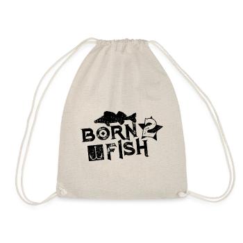 Born to Fish Fischen Fischen - Turnbeutel - Natur - Vorne