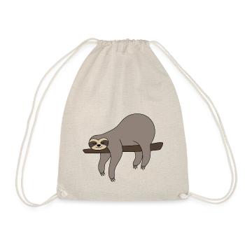 Paresseux dormir branche gris drôle paresseux - Sac de sport léger - nature - Devant