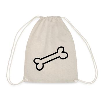 Dog bone os de chien idée cadeau gift idea - Sac de sport léger - nature - Devant