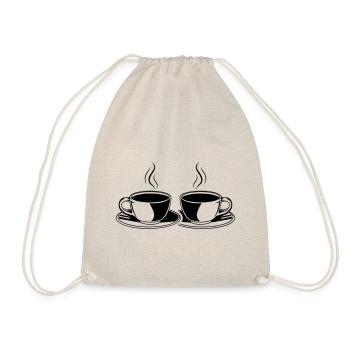 coffee cup icon - Drawstring Bag - nature - Front