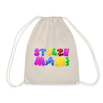 Baby Eltern Kind Geschenk Sprüche Geburt Mama Papa - Turnbeutel - Natur - Vorne