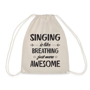 Chanter, c’est comme respirer, juste plus génial Rétro - Sac de sport léger - nature - Devant