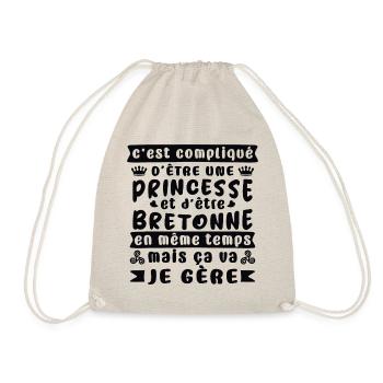 princesse bretonne cadeau,breizh,femme bretagne - Sac de sport léger - nature - Devant