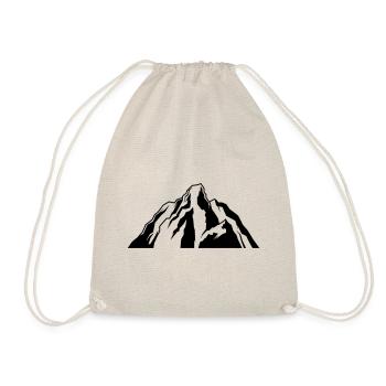 Montagnes symbole de montagnes icône de la nature - Sac de sport léger - nature - Devant