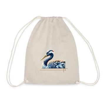Elegant crane - Drawstring Bag - nature - Front