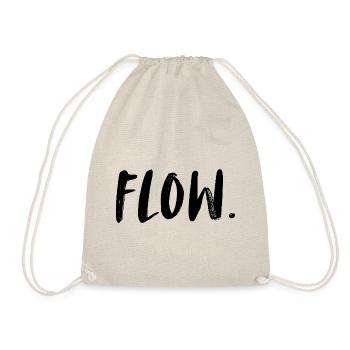 Flow. Flow. One shirt - one saying! - Drawstring Bag - nature - Front