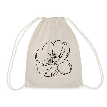 Flower minimalist - Drawstring Bag - nature - Front