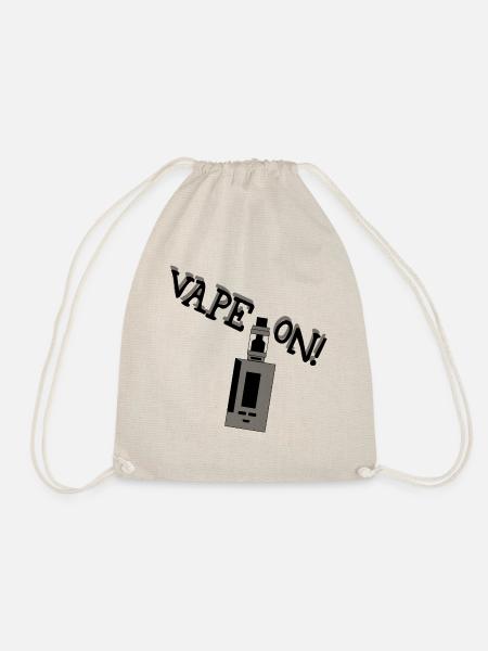 Vape On! Geschenkidee für Dampfer - Turnbeutel - Natur