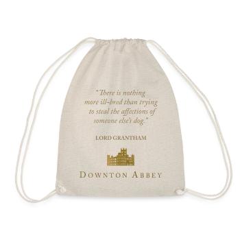 Downton Abbey Funny Lord Grantham Quote - Drawstring Bag - nature - Front